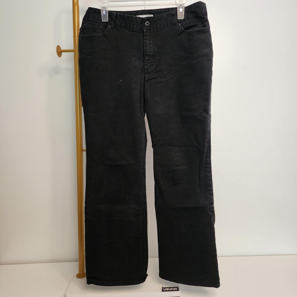 Chicos Platinum Black Relaxed Fit Baggy Denim Jeans Size 2.5 XXL Plus Size